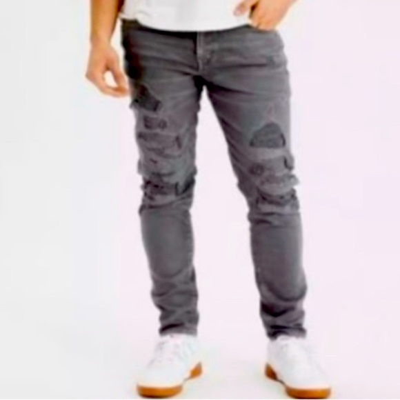 AMERICAN EAGLE NEXT LEVEL‎ FLEX DISTRESSED SKINNY JEANS SIZE 30/36 NWT - Picture 1 of 10